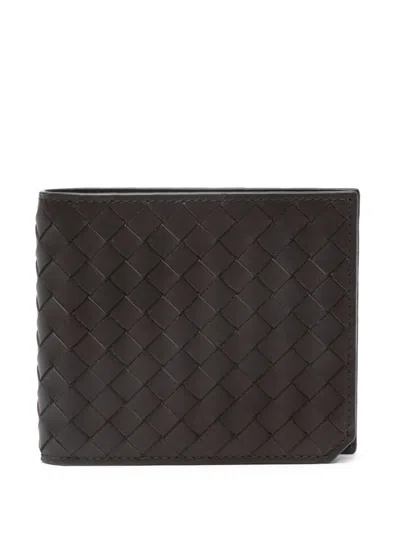 Bottega Veneta Men Leather Wallet In Brown