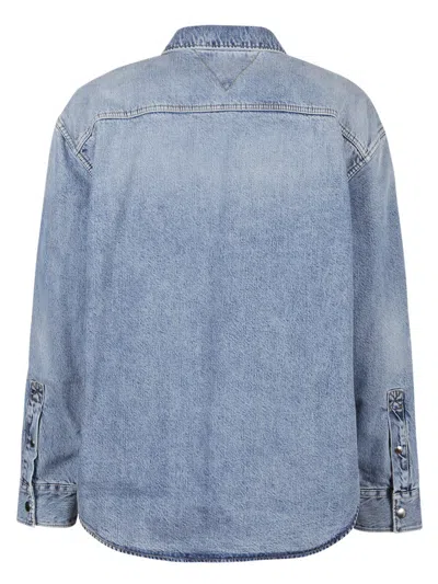Bottega Veneta Men Logo Shirt In Blue