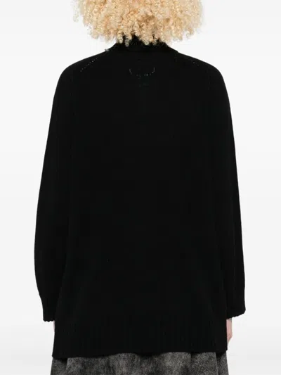 Twinset Twin-set High Neck Cashmere Blend Sweater In Black