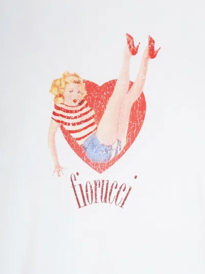 Fiorucci Heart-print Cotton T-shirt In White