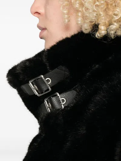 Pinko Comodino Cappa Similpelliccia In Black