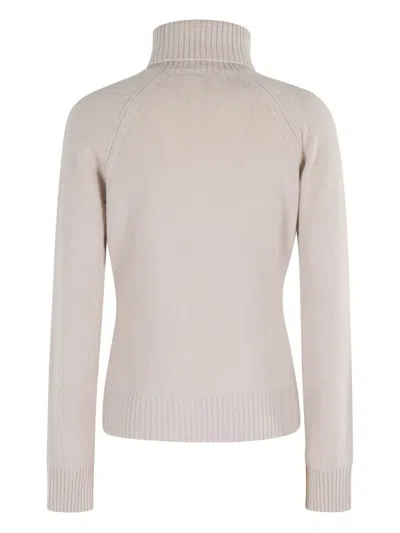 Seventy Fitted Long-sleeve Cashmere Sweater With High Collar In Neutral