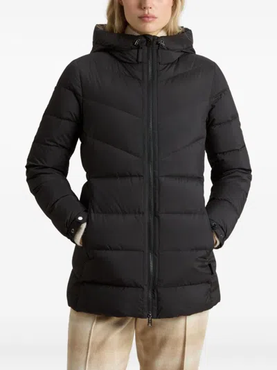 Woolrich Shirley Down Jacket In Microfiber In Black