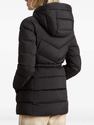 Woolrich Shirley Down Jacket In Microfiber In Black