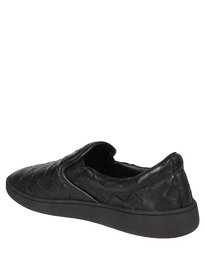 Bottega Veneta Black Calf Leather Sawyer Slip On Sneaker In Black