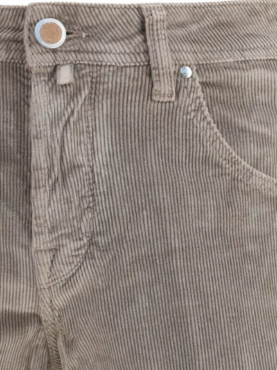 Jacob Cohen Five-pocket Corduroy Trousers In Gray