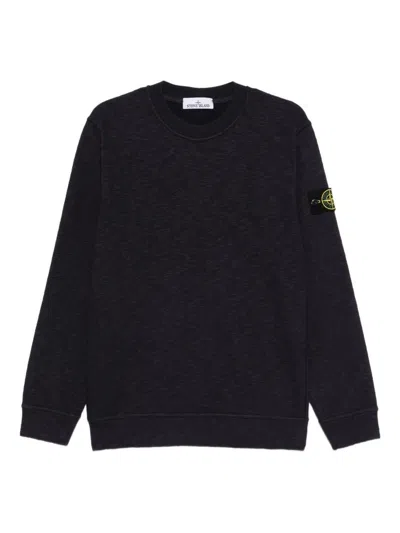 Stone Island Patch-pocket Cotton Sweatshirt In Black