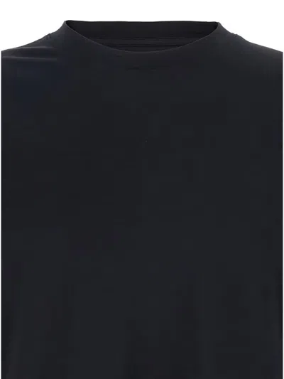 Tom Ford Black Crewneck T-shirt With Long Sleeves In Cotton Blend Man In Black