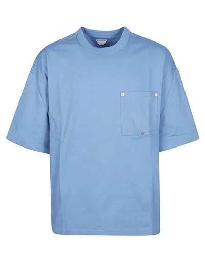 Bottega Veneta Admiral Blue Cotton T-shirt In Blue
