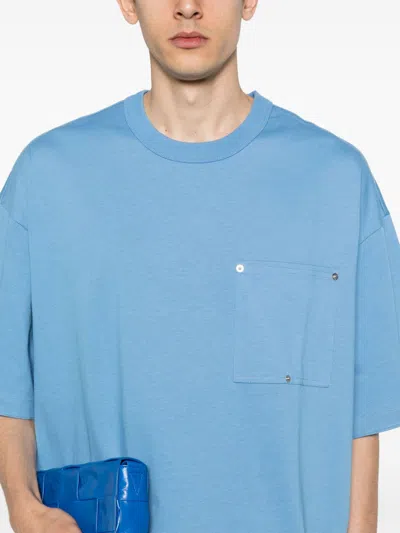 Bottega Veneta Admiral Blue Cotton T-shirt In Blue