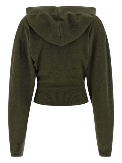 Stella Mccartney Hooded Sweater Sweaters And Cardigans Green In Green