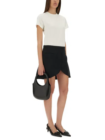 Courrèges Reedition Contrast Cotton T-shirt In White