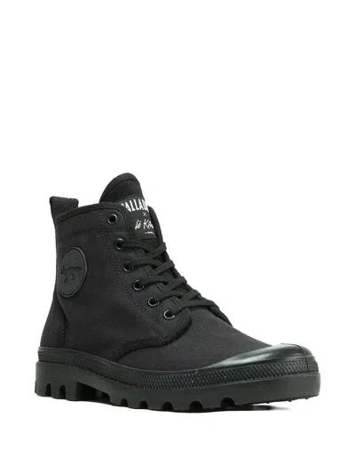 Palladium Pampa Lace-up Boots In Black