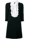 BOUTIQUE MOSCHINO ruffled bib dress,DRYCLEANONLY