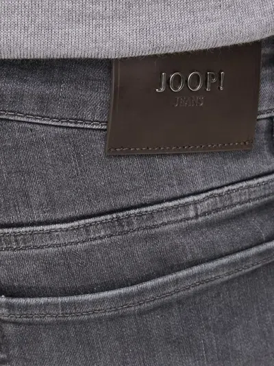 Joop Leather-patch Jeans In Gray