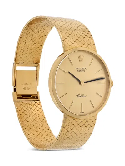 Pre-owned Rolex Cellini 35mm In Gold