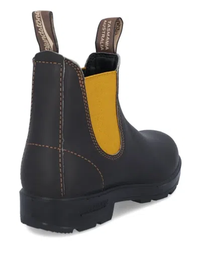 Blundstone Leather Elastic-panel Boots In Black