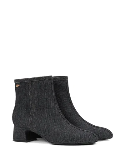 Karl Lagerfeld Bonnie Denim Boots In Blue