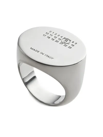 Mm6 Maison Margiela Numeric Signet Ring In Black