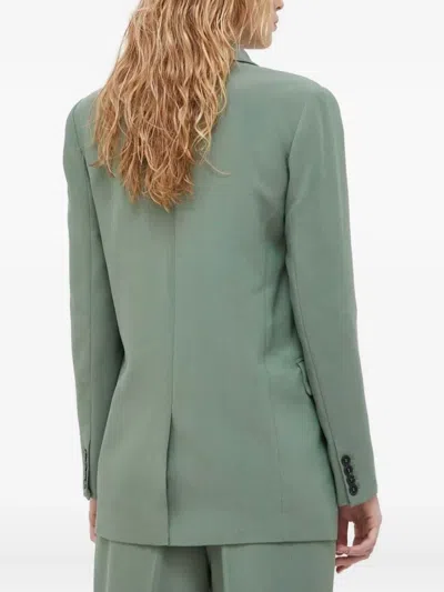 Bruuns Bazaar Single-button Notched-lapel Blazer In Green