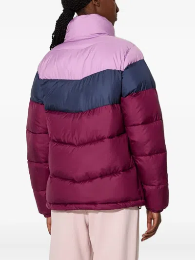 Columbia Puffect Colour-block Puffer Jacket In Brown