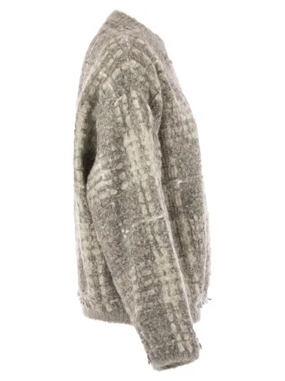 Brunello Cucinelli Sequin-embellished Chunky-knit Sweater In Gray