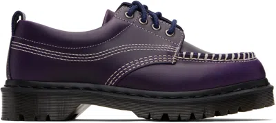 Dr. Martens Lowell Contrast-stitch Leather Brogues In Purple
