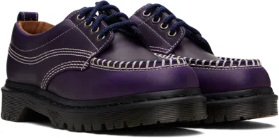 Dr. Martens Lowell Contrast-stitch Leather Brogues In Purple
