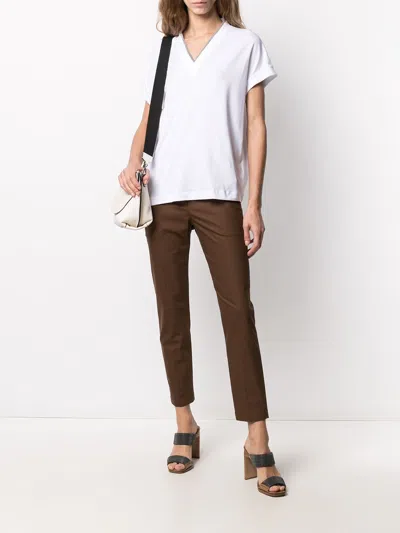 Brunello Cucinelli Stretch Cotton Top In White