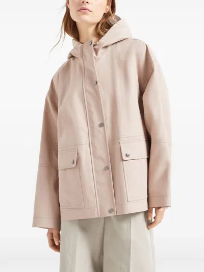Brunello Cucinelli Women Waterproof Jacket In Neutral
