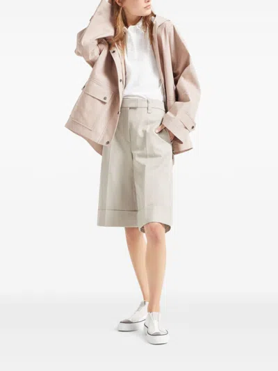Brunello Cucinelli Women Waterproof Jacket In Neutral
