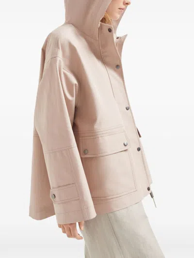 Brunello Cucinelli Women Waterproof Jacket In Neutral