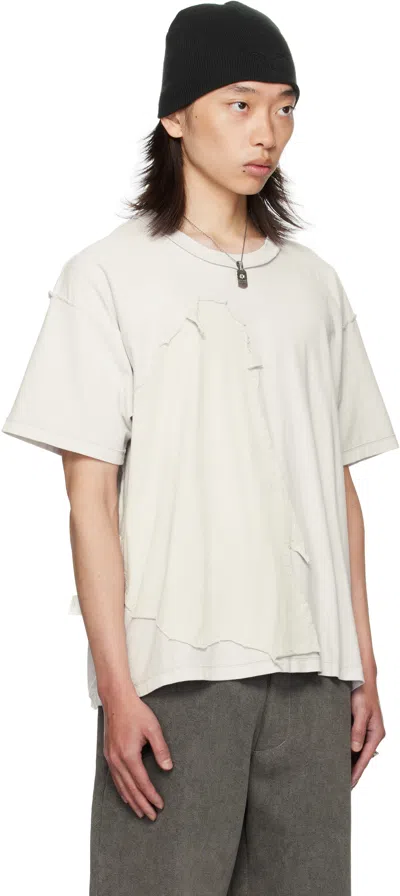 Alexander Digenova グレー Scrap Inside Out Tシャツ