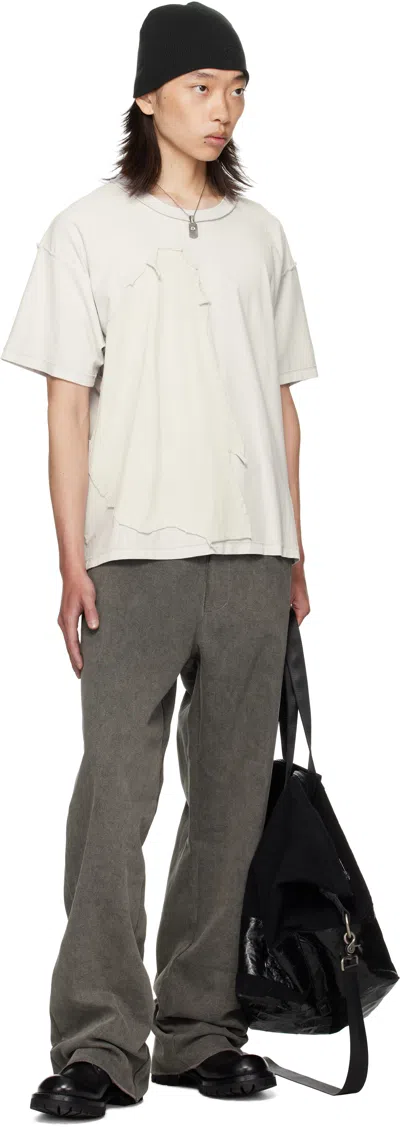 Alexander Digenova グレー Scrap Inside Out Tシャツ