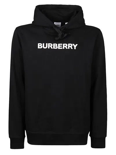 Burberry Black Cotton Sweatshirt In Black