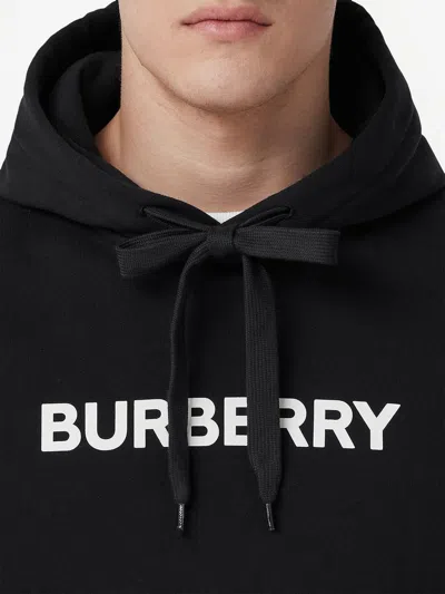 Burberry Black Cotton Sweatshirt In Black