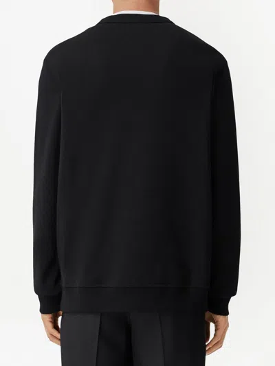 Burberry Burlow Logo Cotton Jersey Sweatshirt In Black