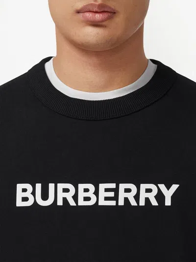 Burberry Burlow Logo Cotton Jersey Sweatshirt In Black