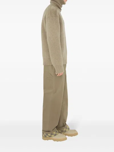 Burberry Cotton Carpenter Trousers In Multicolor