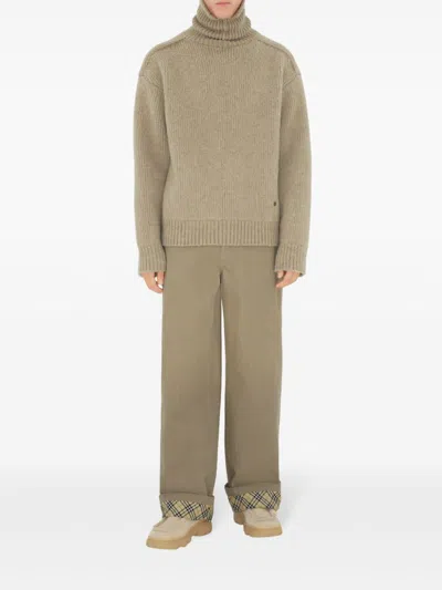 Burberry Cotton Carpenter Trousers In Multicolor