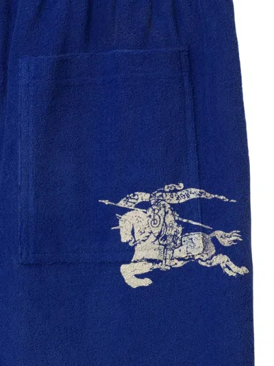 Burberry Men Cotton Bermuda Shorts In Blue