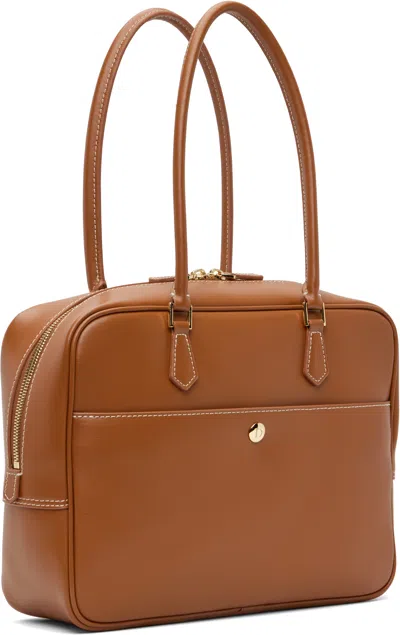 Dunst タン Classic 28 レザー バッグ In Brown