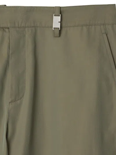 Burberry Straight-leg Cotton Trousers In Green