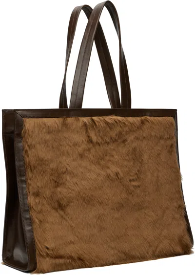 Andersson Bell Linus Fur Tote In Brown