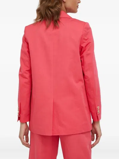 Drykorn Single-breasted Button Suit Jacket In Red