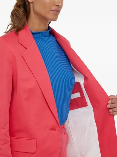 Drykorn Single-breasted Button Suit Jacket In Red