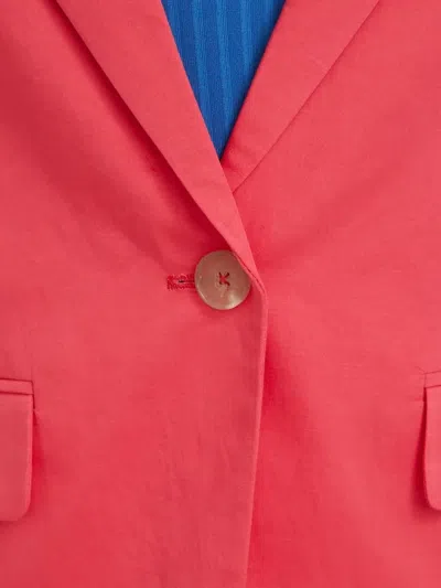 Drykorn Single-breasted Button Suit Jacket In Red