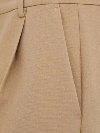 Bruuns Bazaar Pleated High-waisted Trousers In Brown