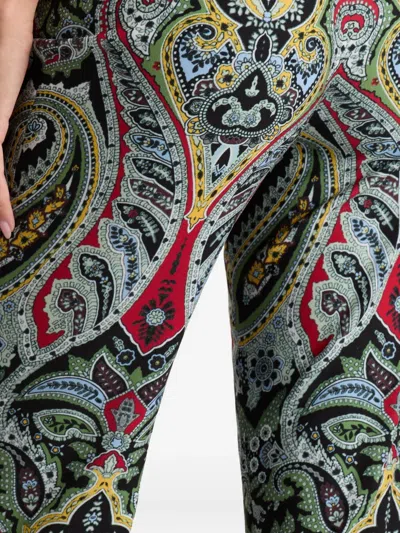 Alice And Olivia Teeny Fit Flare Bootcut Pants In Green