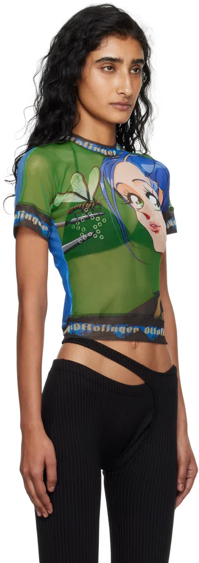 Ottolinger Mesh Tee In Animal Print